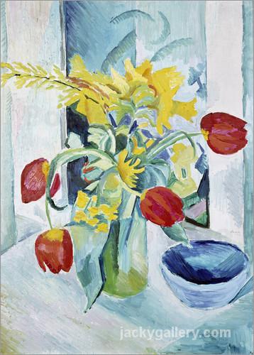Stilleben mit Tulpen., August Macke painting